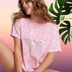 NEW XSMALL PINK X Love Shack Fancy campus pink floral tee